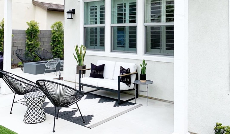 Spending a little time weeding and mulching can help give you an outdoor oasis. An outdoor with plantation shutters