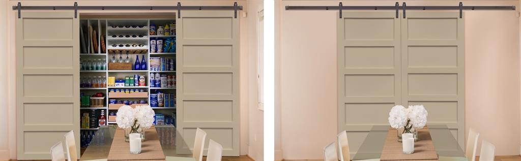 Sliding Barn Doors As Pantry Doors In Raleigh Sliding barn doors covering pantry